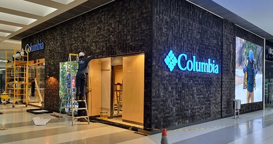 Proyecto en vidrio almacen vitrinas columbia